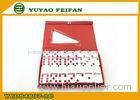 Red Dot Double 6 Dominoes Game Set Melamine Material 48 x 24 x 7mm