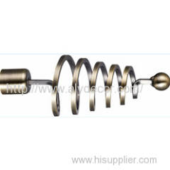 New Style Spiral Metal Curtain Tube Finial