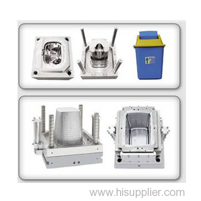 Plastic Office Dustbin Injection Mold Maker