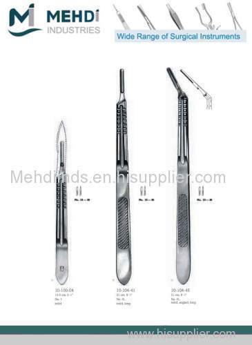 scalpel handle with stainless steel