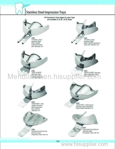 Dental Impression tray stainless steel