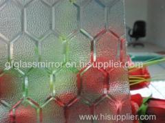5mm Glue chip patterned glass with cheap price