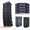 Dual 10 inch line array system active powered sound indoor outdoor