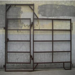 steel frame gate with panel for cattle