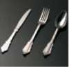 High class PS disposable silver coated plastic cutlery include knife fork and spoon