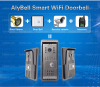 AlyBell WiFi wireless waterproof 120 degree wide angle timing recording digital peephole door viewer