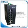 12 ports 4G+8GE full Gigabit Industrial Ethernet Switch with 4 SFP slots