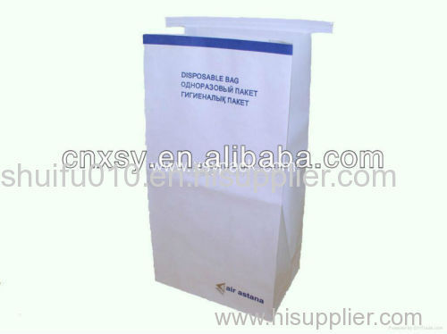Air sickness bag customized printing airsickness bags with long clip