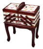 Cantilever Wooden Sewing Box on Legs