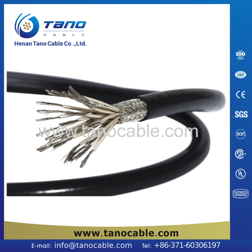 black color pe insulated multi-pairs twisted instrumentation cable 0.5mm 1.0mm 1.5mm