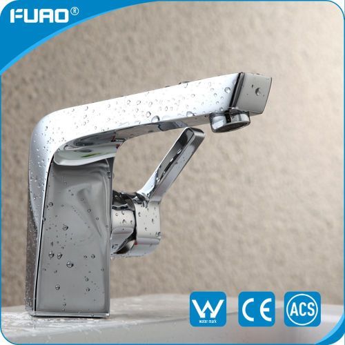 FUAO brass chrome single handle wash basin faucet