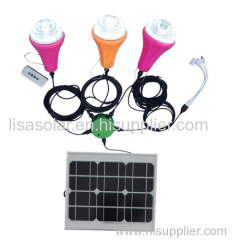 15W solar panel battery portable solar home light led