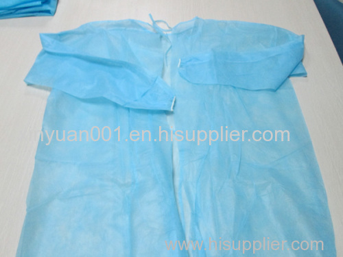 Disposable Non woven Isolation gown with kintted cuff