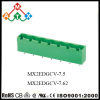 7.5mm pluggable terminal block straight pin male type with close end replacement of PHOENIX and WAGO