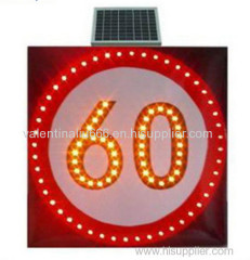 Solar LED Traffic Sign Board Speed-Limit and Warning Sign