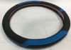 PU black with red/blue/orange colorful car steering wheel cover