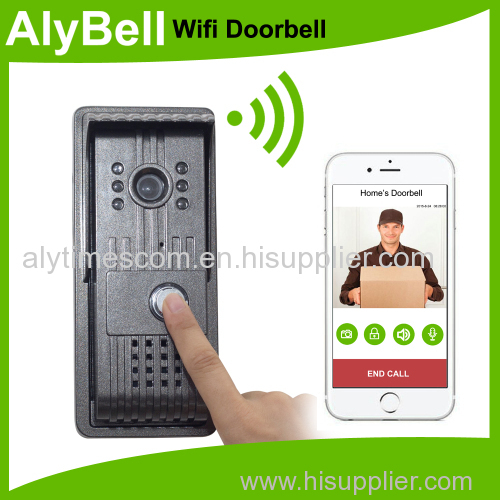AlyBell HD camera intercom night vision wifi video doorbell Unlock from Smartphone