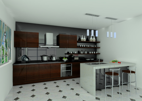 European Style Modern Design (Br-M001) Kitchen Cabinet