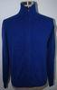 Wool Cashmere Turtle Neck Men Knit Sweater Cardigan Slim Fitting with YKK Zipper