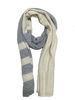 Knitting Patterns Accessories Grey Striped Scarf With 2/18nm Spinning Yarn 100% Pure Cashmere