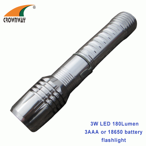 3W Led flashlight Led torch 18650 Lithium rechargeable torch high power 180Lumen flashlight outdoor lamp camping lantern