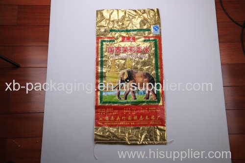 Colorful lamination rice woven bag