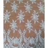 Floral Design White Bridal Lace Fabric (W9005)