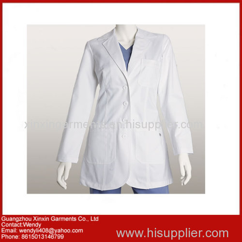 Custom Made Hospital Uniform White lab Coat for Doctor