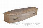 European Style Plywood Veneered Cardboard Coffins with Convex Lid Satin Lined