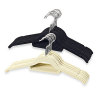 16.5&quot; ABS plastic Ivory Velvet slim hanger with scarf position Non-slip