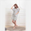 Apparel&Fashion Underwear&Nightwear Sleepwear&Pajamas Women's Nighties Bamboo Chemise Striped Nightshirt Nightgown Robes