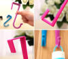 Factory Made ABS plastic flocked over the door hook home storage