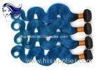 Virgin Brazilian Body Wave Hair Pretty Ombre Color Short Hair 1B / Blue