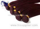 Red Straight Colored Human Hair Extensions Remy Brazilian Hair Weave