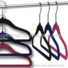 45CM Plastic flocked thick suit hanger non-slip