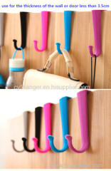 ABS plastic flocked over the door hook homestorage