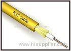 4 Core Yellow Indoor Fiber Optic Cable Single Mode With Dupont Kevlar Strengthen
