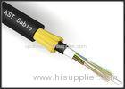 80M Span Aerial Fiber Optic Cable Black Fiber Optic Single Mode Cable