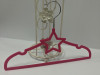 Star and ident deisgn red flocked non-slip baby hanger space saver