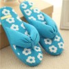 Blue Open-toed Woman Slippers