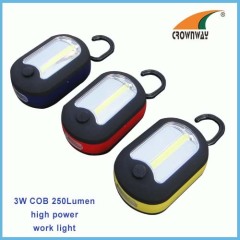 COB working light magnet and hook working lamp COB high power 3AAA repairing lamp emergency light outdoor camping light