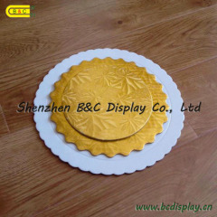 Embossing aluminum foil paper with flower edged cake boards with SGS