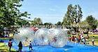 Crystal Clear Soccer Bubble Inflatable Human Zorb Ball On Ground