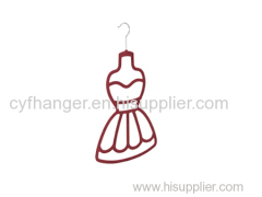 Stylish tee dress design dark red flocked scarf hanger space saver
