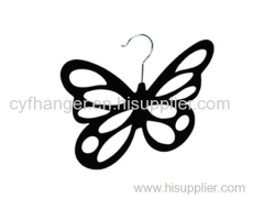 Black velvet stylish butterfly scarf hanger non-slip space saver