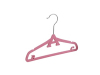 Pink velvet kids hanger with ident and A B C