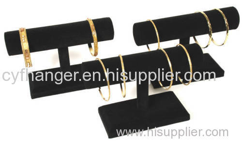 Customized black flocked jewelry organizer/rack made in China