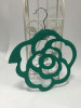 Turquoise velvet flower design non-slip scarf hanger made by ABS plastic