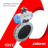 DN100 DN200 DN300 Pneumatic powder butterfly valve with pneumatic actuator