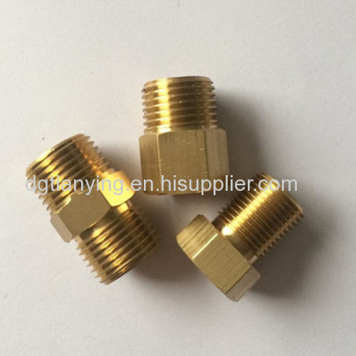Straight double thread nipples with stainless steel or copper tone
